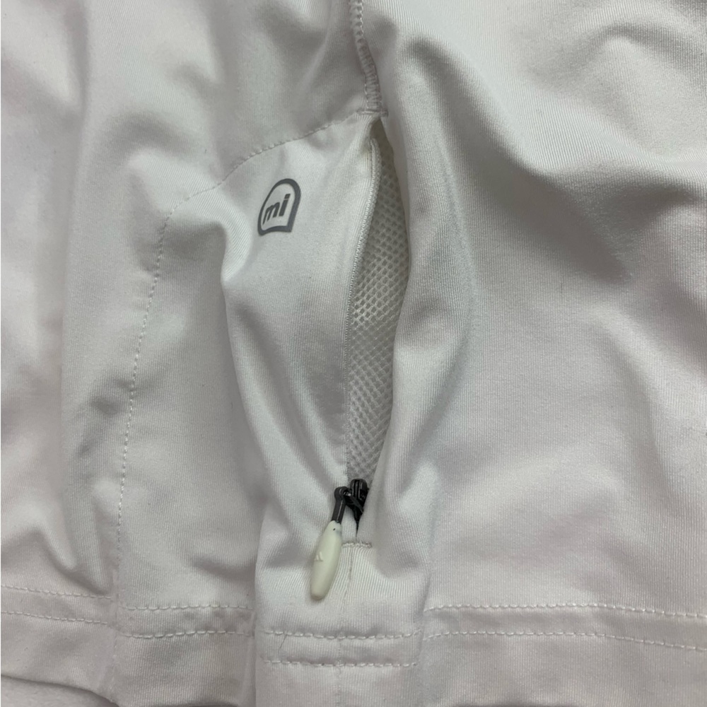 Adidas Clima Lite Sleeveless Razorback White on White Zip Key Pocket Size S - Picture 8 of 11
